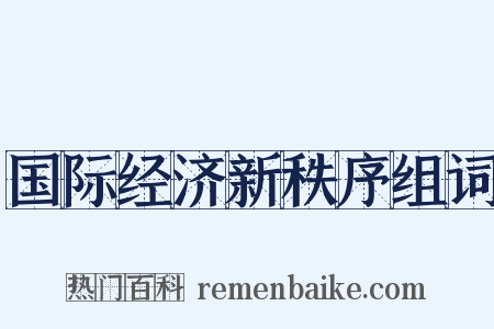 国际经济新秩序组词是什么意思的图片